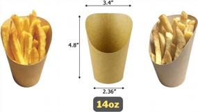 img 3 attached to 50 PCS Disposable Hara Huri Charcuterie Cups With French Fry Holder - 14 Oz Kraft Paper Cones And Paper For Elegant Charcuterie Displays, Perfect For All Occasions