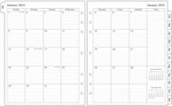 2023 monthly planner refill folio size, january 2023 to december 2023, two pages per month, 8-1/2" x 11", size 5 logo
