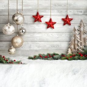 img 4 attached to Capture The Joy Of Christmas With HUAYI Home Photography Backdrops: 8X8Ft XT-4338