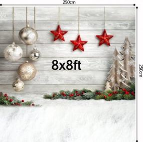 img 3 attached to Запечатлейте радость Рождества с фонами для домашней фотосъемки HUAYI: 8X8Ft XT-4338
