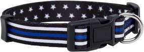 img 4 attached to 🐾 Thin Blue Line Dog Collar - Stars (Small): Stylish & Durable Collar for Police Dog Breeds by Native Pup