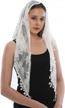 chic lace veil triangle mantilla head covering for church, weddings & bridesmaids - lmverna latin scarf for mass logo