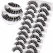 veleasha clear band russian strip lashes - d curl lash extensions look, 10 pairs pack (dt01) logo