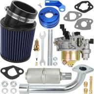 🔧 enhance performance: grehua stage 2 kit for predator 212cc 196cc 6.5hp gx160 gx200 engine – upgraded carburetor, air filter adapter, exhaust pipe, muffler, and jet – ideal for trailmaster mb200 go kart engine kt196 mini bike parts – blue логотип