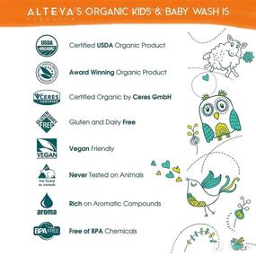 img 2 attached to 👶 Alteya Organics Kids & Baby Wash - USDA Certified Organic Baby Care, 13.5 Fl Oz/400 ml: Mild and Gentle Cleanser and Shampoo