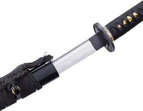 img 3 attached to 9260 Spring Steel Katana Sword Real Black Oil Quenched Polish Full Tang Anime Cold Japanese Tanjiro Sasuke