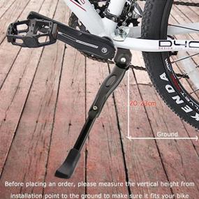 img 2 attached to 🚴 Popular Bike Kickstand Children's Bicycle Kickstand Folding Cycling Center Bracket for 12-28" Bike Racks