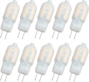 img 4 attached to 10-Pack 2W G4 LED Bulb, Bi Pin Base, Milky Case AC/DC 12V Under Cabinet Light Warm White 3000K Halogen Bulb Replacement 20W