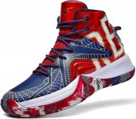 ashion youth mid-top basketball shoes: non-slip sneakers for big kids - perfect for boys and girls! logo