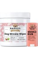 🐶 premium wrinkle care set for bulldogs, french bulldogs, and pugs – clean, soothe & prevent wrinkles, stains, itch - wrinkle wipes + wrinkle balm, 100 soft cotton pads логотип