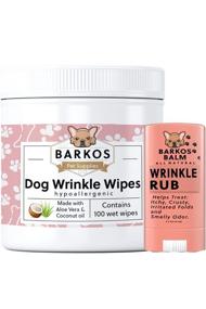 img 4 attached to 🐶 Premium Wrinkle Care Set for Bulldogs, French Bulldogs, and Pugs – Clean, Soothe & Prevent Wrinkles, Stains, Itch - Wrinkle Wipes + Wrinkle Balm, 100 Soft Cotton Pads