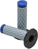 🔵 pro taper pillow top mx grips - black gray blue logo