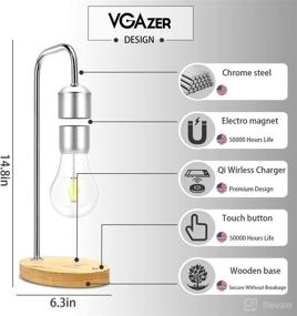 img 3 attached to 💡 Магнитный навесной светодиодный светильник с беспроводной зарядкой - идеально подходит для настольной лампы, оформления комнаты или офиса - уникальный подарок