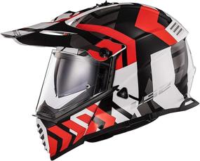 img 4 attached to Large LS2 Blaze Xtreme Adventure Helmet in Red, Black, and White