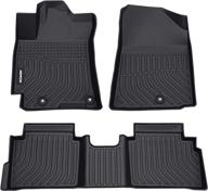 🚗 custom fit black all weather floor mats for 2019-2023 kia forte - jdmon front & rear car floor liner set logo