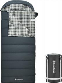 img 4 attached to Stay Cozy And Comfortable Anywhere: KingCamp Cotton Flannel Sleeping Bag With Pillow For Adults And Kids