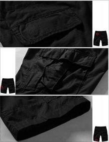 img 1 attached to Men'S Cotton Cargo Shorts - Classic Fit, Comfortable & Durable