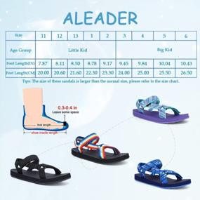 img 3 attached to Aleader Kids' Water Shoes: Lightweight & Arch-Supporting Sandals With 2 Adjustable Straps - Ideal For Boys And Girls On The Beach Or In Water (Little Kid/Big Kid)