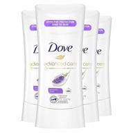 набор из 4 дезодорантов-стиков dove advanced care lavender fresh с антиперспирантом-антиперспирантом для женщин с 48-часовой защитой и комфортными подмышками, 2,6 унции каждый логотип