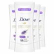 pack of 4 dove advanced care lavender fresh antiperspirant deodorant sticks for women with 48 hour protection and comfortable underarms, 2.6 oz each logo