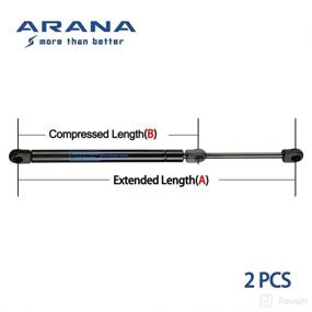 img 1 attached to 🔧 ARANA Qty(2) C1620651 18.7" Gas Spring Shocks 40lbs - Ideal for Camper Window Shell, Truck Topper, A.R.E. Leer Shell, Pickup Canopy Lid - C16-20651 (Ext. Length 18.70 inch)