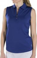 jacquard sleeveless polo shirt for women by jofit: stylish and comfortable performance wear logo