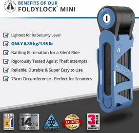 img 3 attached to Secure Your Ride: FoldyLock Mini, Lightweight Folding Bike Lock For Electric Scooters And Foldable Bikes - Anti-Theft Smart Guard With Key And Case - 75 Cm Long!