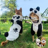 🐼 stylish dog hoodie pet clothes sweater: tiger & panda design, lightweight sweatshirts for small, medium, & large dogs – perfect dog costume for christmas (panda, x-large) логотип