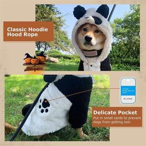 img 1 attached to 🐼 Stylish Dog Hoodie Pet Clothes Sweater: Tiger & Panda Design, Lightweight Sweatshirts for Small, Medium, & Large Dogs – Perfect Dog Costume for Christmas (Panda, X-Large)