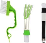 🔍 optimized for seo: trycooling 3-piece set of hand-held groove gap cleaning tools for door, window track, and kitchen cleaning brushes logo