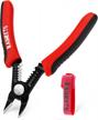 kaiweets wire cutters 5-inch flush pliers with supplementary stripping, cutting pliers, handy and slim diagonal cutters, sharp snip logo