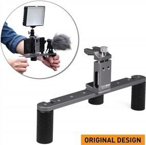 img 4 attached to Cinema Mount MK III, Smartphone Camera Video Stabilizer System, Cold Shoe Mount, Tripod Thread Mount, Fit Arca Swiss, Solid Aluminum Grip, Compatible With IPhone 11 12 Pro Max, Sumsung, Live Streaming