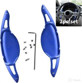 img 4 attached to 🚗 2019 Altima Nissan Paddle Shifter Extensions - SANRILY Metal Steering Wheel Paddle Shifters for Nissan Altima 2019-up - Paddle shifters Trim Cover Interior Decoration Accessories in Aluminum Alloy (Blue)