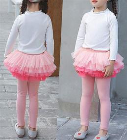 img 2 attached to 👧 Auranso Footless Leggings with Ruffle Detail for Girls' Clothing and Outfits