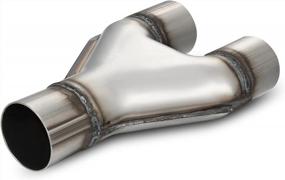 img 4 attached to Universal Stainless Steel Exhaust Y Pipe - 2.25" Single To Dual Adapter, 10" Overall Length, 2 1/4" Y-Pipe Diameter, Weld-On For Better Engine Performance By AUTOSAVER88