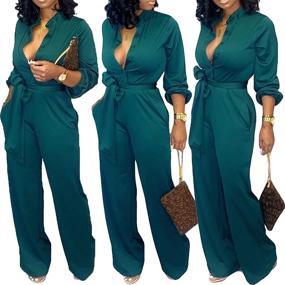 img 1 attached to 👗 SeNight Jumpsuit with Sparkly Pockets - 1ABlack - Women's Clothing: Jumpsuits, Rompers & Overalls