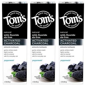 img 4 attached to Experience the Refreshing Power of Toms Maine Activated Toothpaste with Peppermint Flavor