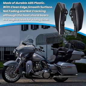 img 1 attached to 🏍️ Benlari Gloss Black Mid-Frame Air Deflectors Heat Shields for Harley Davidson Touring Street Glide Road Glide Electra Glide Road King Ultra Limited Tri Glide CVO - 2009-2022 Compatible