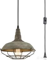 💡 danseer farmhouse plug in pendant light - long 16ft hanging cord lighting fixture logo