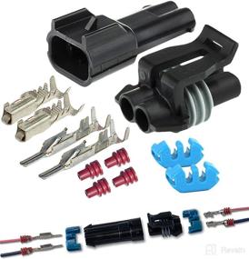 img 4 attached to 💦 High-Performance APTIV Metri-Pack 150 Series 2-Way Connector: Sealed Waterproof Set for 16-18 AWG