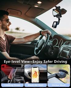 img 1 attached to 📱 enGMOLPHY Magnetic Rear View Mirror Phone Holder - Designed for Big Rear Mirrors - Strong Magnet Cell Phone Holder - Compatible with All Smartphones