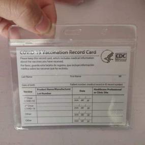 img 1 attached to Stay Organized And Protected: Waterproof Covid Vaccine Card Holder - 3 Pack
