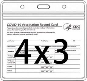 img 4 attached to Stay Organized And Protected: Waterproof Covid Vaccine Card Holder - 3 Pack