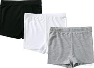 🩳 sobowo set of 3 toddler baby girls dance shorts, solid breathable comfort sports shorts, sizes 9m-4t логотип