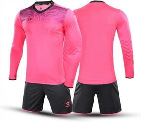 img 1 attached to KELME Goalkeeper Jersey & Shorts Set - Men/Women, Youth Soccer Long Sleeve Shirt Kit