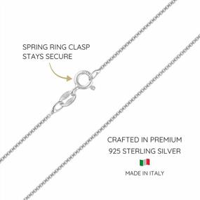 img 2 attached to Dainty Box Chain Necklace In 925 Sterling Silver – Italian-Made Jewelry For Women And Men With Spring Ring Clasp By KISPER