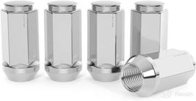 img 1 attached to 🔩 High-Quality 32pcs Chrome Silver 9/16x18 Extended Bulge Lug Nuts - 1.8&#34; Length, 0.90&#34; Width - Ideal for 8Lug Trucks SUVs Vans Tuner - Secure Fit with 19mm or 3/4&#34; Hex Socket
