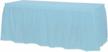 pack of 6 disposable light blue plastic tablecloth skirts, 14 ft. exquisite solid color tableskirts logo