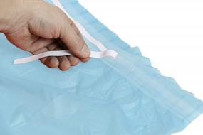 img 1 attached to Pack Of 6 Disposable Light Blue Plastic Tablecloth Skirts, 14 Ft. Exquisite Solid Color Tableskirts