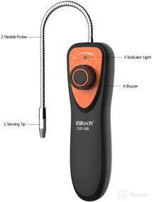 img 3 attached to Elitech CLD-100 Refrigerant Leak Detector for Car HVAC Systems: Halogen Gas, CFCs, HCFCs, HFCs